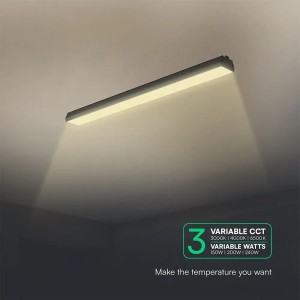 Campana industriale LED lineare 240W CCT 3000K 4000K 6500K IP65 nera V-TAC VT-9-57 - foto 6