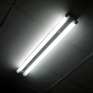 Plafoniera LED doppia per tubi T8 60 cm IP20 in alluminio bianco V-TAC VT-16011 - foto 3