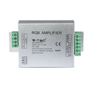 Amplificatore di segnale per strip LED RGB 3 canali 12-24V 12A V-TAC VT-2407 - foto 4