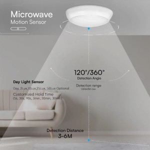 Plafoniera LED rotonda 20W CCT con sensore e kit emergenza IP54 V-TAC VT-8633 - foto 5