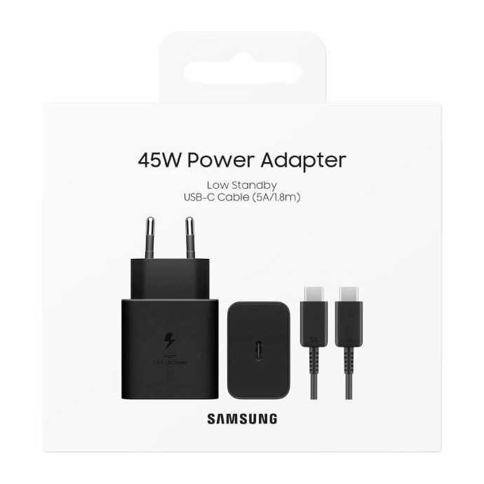 Samsung Caricatore 45W Super Fast con Cavo USB-C EP-T4511XBEGEU