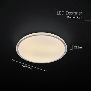 Plafoniera LED 60W Rotonda Grigia CCT 3000K-6500K con Telecomando V-TAC VT-85033 - foto 4