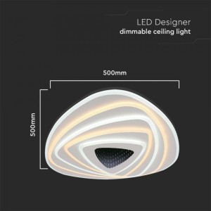 Lampadario LED a Plafone 120W 3000K-6000K CCT Dimmerabile con Telecomando V-TAC VT-7959 - foto 8