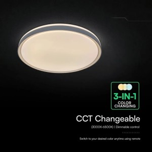 Lampadario LED 60W CCT 3000K-6500K Grigio con Telecomando V-TAC VT-85031 - foto 6