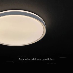 Lampadario LED 60W CCT 3000K-6500K Grigio con Telecomando V-TAC VT-85031 - foto 7