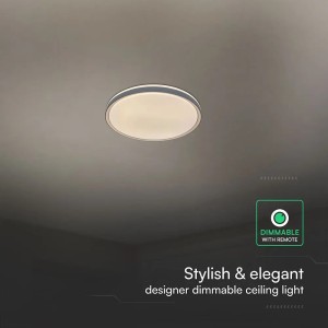 Lampadario LED 60W CCT 3000K-6500K Grigio con Telecomando V-TAC VT-85031 - foto 9