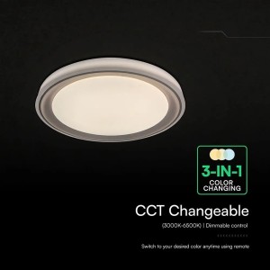 Plafoniera LED 60W rotonda CCT 3000K-6500K dimmerabile con telecomando V-TAC VT-85030 - foto 6
