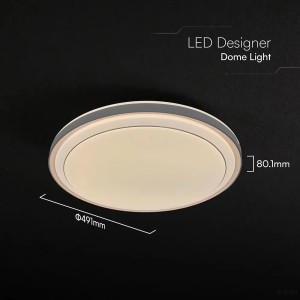 Lampadario LED 60W rotondo CCT 3000K-6500K dimmerabile con telecomando V-TAC VT-85031 - foto 4
