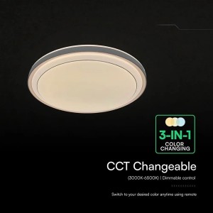 Lampadario LED 60W rotondo CCT 3000K-6500K dimmerabile con telecomando V-TAC VT-85031 - foto 6