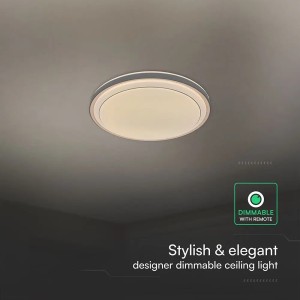 Lampadario LED 60W rotondo CCT 3000K-6500K dimmerabile con telecomando V-TAC VT-85031 - foto 8