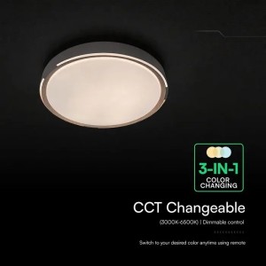 Plafoniera LED 60W CCT 3000K 4000K 6500K dimmerabile con telecomando V-TAC VT-85034 - foto 6