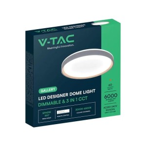 Lampadario LED 60W Plafone Rotondo CCT 3000K-6500K Dimmerabile V-TAC VT-85045 - foto 3