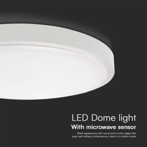 Plafoniera LED rotonda 24W 4000K con sensore microonde e telecomando V-TAC VT-8624S - foto 5