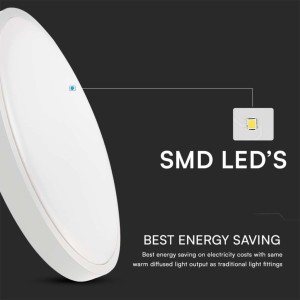 Plafoniera LED rotonda 24W 4000K con sensore microonde e telecomando V-TAC VT-8624S - foto 6