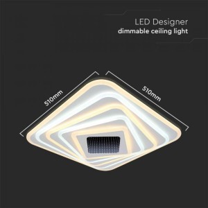 Plafoniera LED 150W Quadrata CCT 3000K 4000K 6500K Dimmerabile Telecomando V-TAC VT-7959 - foto 8