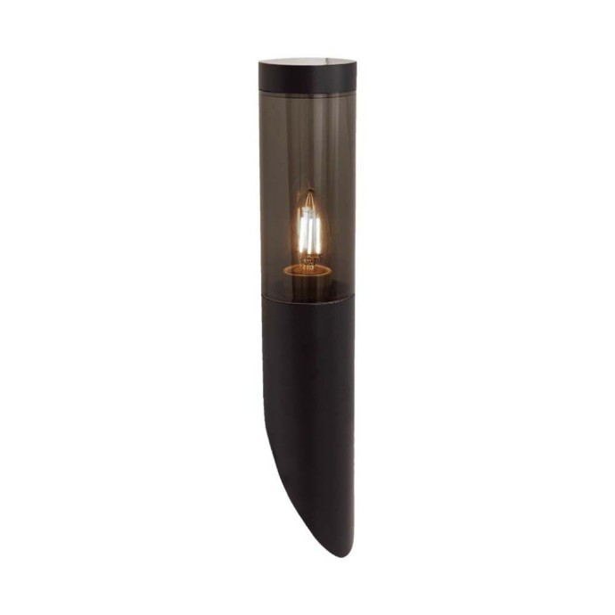 Applique LED da esterno E27 cilindrica nera IP44 in acciaio V-TAC VT-1183