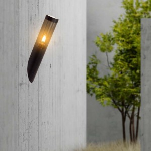 Applique LED da esterno E27 cilindrica nera IP44 in acciaio V-TAC VT-1183 - foto 3