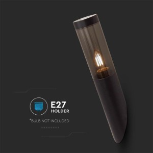 Applique LED da esterno E27 cilindrica nera IP44 in acciaio V-TAC VT-1183 - foto 5