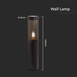 Applique LED da esterno E27 cilindrica nera IP44 in acciaio V-TAC VT-1183 - foto 6