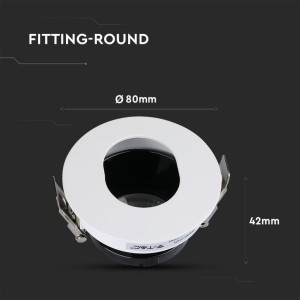 Portafaretto da incasso GU10 rotondo orientabile bianco e nero V-TAC VT-874-WB - foto 3