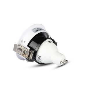 Portafaretto da incasso GU10 rotondo orientabile bianco e nero V-TAC VT-874-WB - foto 10