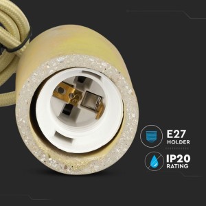Lampadario a Sospensione in Calcestruzzo Giallo E27 Max 60W IP20 V-TAC VT-7668-Y - foto 7
