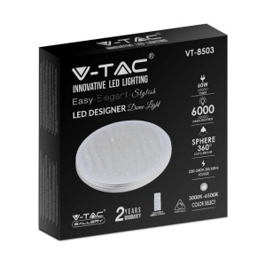 Plafoniera LED rotonda 60W con telecomando 3000K 4000K 6500K dimmerabile V-TAC VT-8503 - foto 4