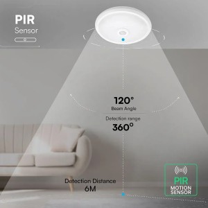 Plafoniera LED rotonda 12W con sensore PIR CCT 3000K 4000K 6000K bianca V-TAC VT-13CCT - foto 5