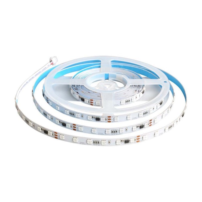 Kit Strip LED RGB 5m SMD5050 13W/m 24V con Telecomando e Wi-Fi V-TAC VT-5050