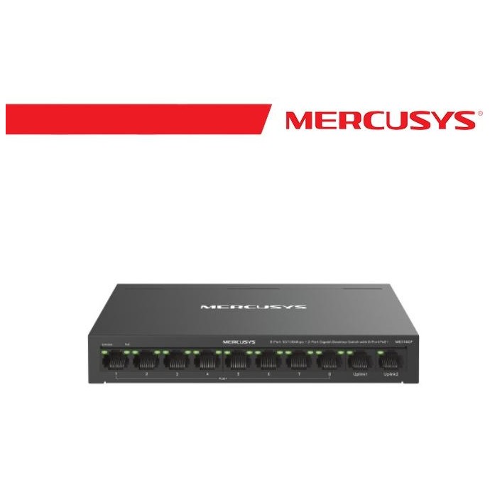 Mercusys 8-Port PoE+ 10/100 Mbps + 2 Gigabit Port Switch - MS110CP