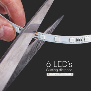 Kit Strip LED RGB 5m SMD5050 13W/m 24V con Telecomando e Wi-Fi V-TAC VT-5050 - foto 7