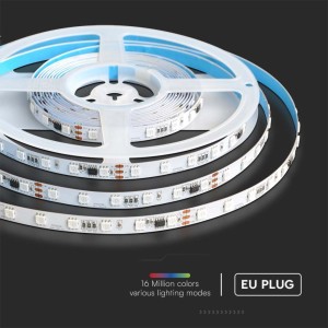 Kit Strip LED RGB 5m SMD5050 13W/m 24V con Telecomando e Wi-Fi V-TAC VT-5050 - foto 8