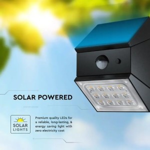 Applique LED Solare 2,5W CCT 3000K 4000K 6000K IP65 Sensore PIR V-TAC VT-11025CCT - foto 14