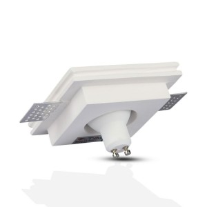 Portafaretto LED da incasso quadrato GU10 GU5.3 gesso bianco oro rosa V-TAC VT-866-GSQ - foto 9
