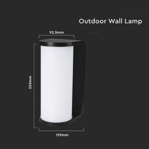 Applique LED da esterno 12W CCT 3000K 4000K 6000K IP65 nera cilindrica V-TAC VT-9112CCT - foto 3