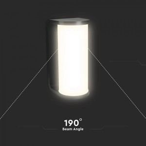 Applique LED da esterno 12W CCT 3000K 4000K 6000K IP65 nera cilindrica V-TAC VT-9112CCT - foto 7