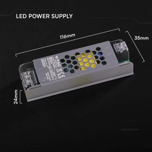 Alimentatore LED slim 36W 24V 1.5A in metallo IP20 V-TAC VT-24035-S - foto 2