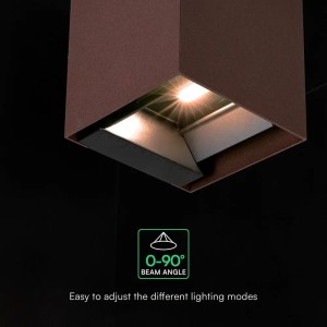 Applique LED solare 9W sensore PIR, CCT 3000-5000K, IP65, marrone V-TAC VT-409CCT - foto 7