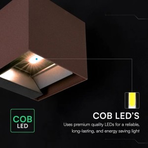 Applique LED solare 9W sensore PIR, CCT 3000-5000K, IP65, marrone V-TAC VT-409CCT - foto 11