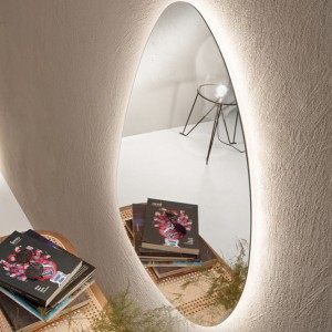 Specchio LED DROP 60x80 cm a goccia 16,5W 3000/4000K IP44 MiBYMi - foto 3