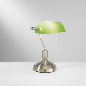Lampada da tavolo E27 in metallo bronzo e vetro verde Marshall Luce Ambiente e Design - foto 5