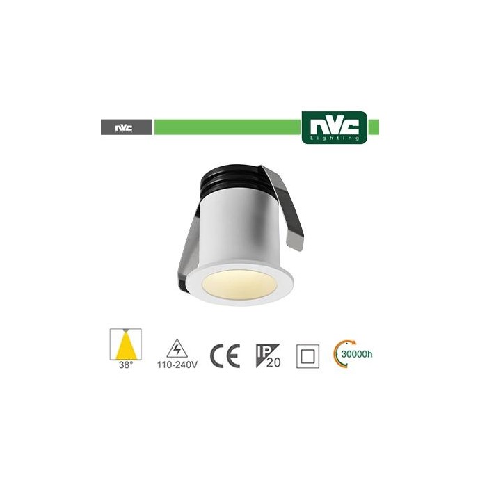 Punto Luce LED 2W 4000K 38° IP20 FORO:35mm Punto Luce LED 2W 4000K 38° IP20 FORO:35mm
