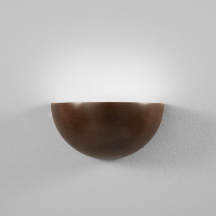 Applique da interno MORITZ in gesso colore noce E27 25 cm Luce Ambiente e Design