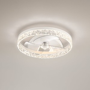 Plafoniera LED con ventilatore 30W 3000-4000-6500K bianca 50 cm Intec NASHI - foto 2