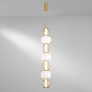 Sospensione LED 42W 3000K 4000K 6500K metallo e vetro Luce Ambiente e Design Totem - foto 4