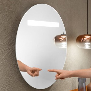 Specchio LED rettangolare 50x70 cm 6W 3000/4000/6500K IP44 touch MiBYMi LINEA - foto 2