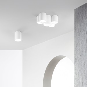 Plafoniera in gesso bianco verniciabile GU10 IP20 Banjie Luce Ambiente e Design - foto 3