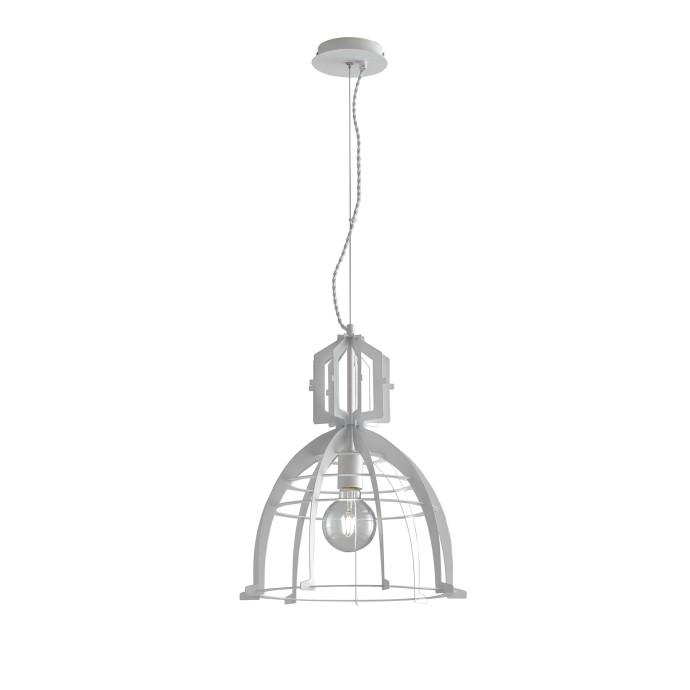 Lampadario a sospensione URBAN bianco in metallo E27 40 cm Luce Ambiente e Design