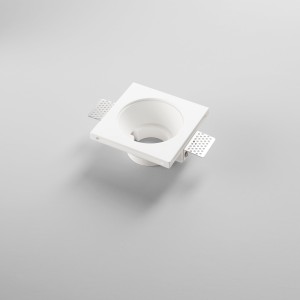 Faretto da incasso in gesso bianco verniciabile 12x12 cm GU10 IP20 Intec ENTITY - foto 2