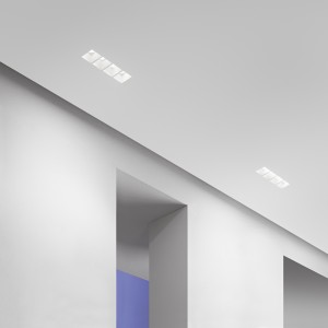 Faretto da incasso in gesso bianco verniciabile 4 punti luce GU10 mini Intec HIVE - foto 4